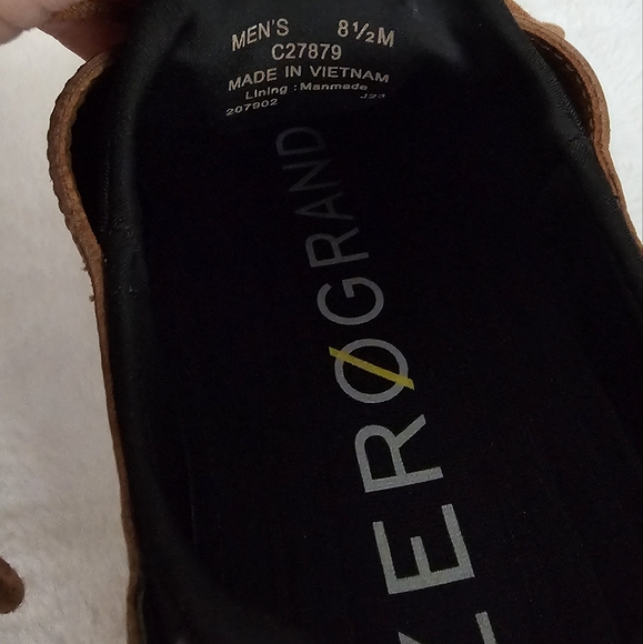 Cole Haan Mens 2.Zerogrand British Tan & Ivory Laser Wingtip Oxfords Size 8.5 - Picture 11 of 14